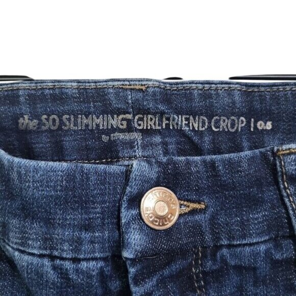 Chicos Womens So Slimming Girlfriend Crop Jeans~Size 0.5 (6/Small)~Blue Denim - Picture 6 of 12